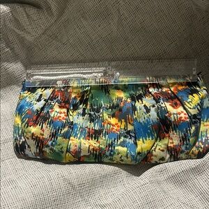 Sondra Roberts Red and Clear Acrylic Clutch